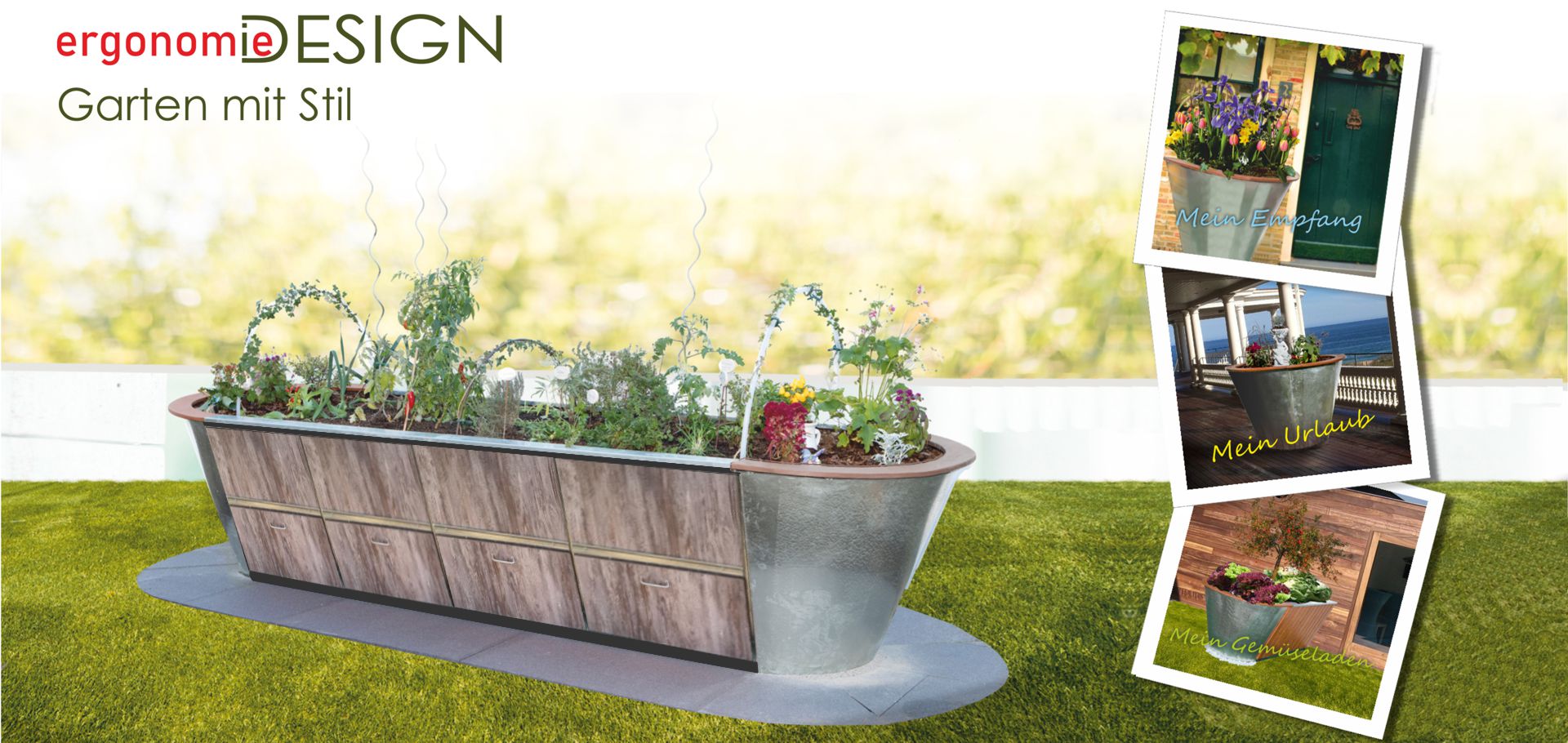 Hochbeet ergonomie Design Hochbeet Garten mit Stil